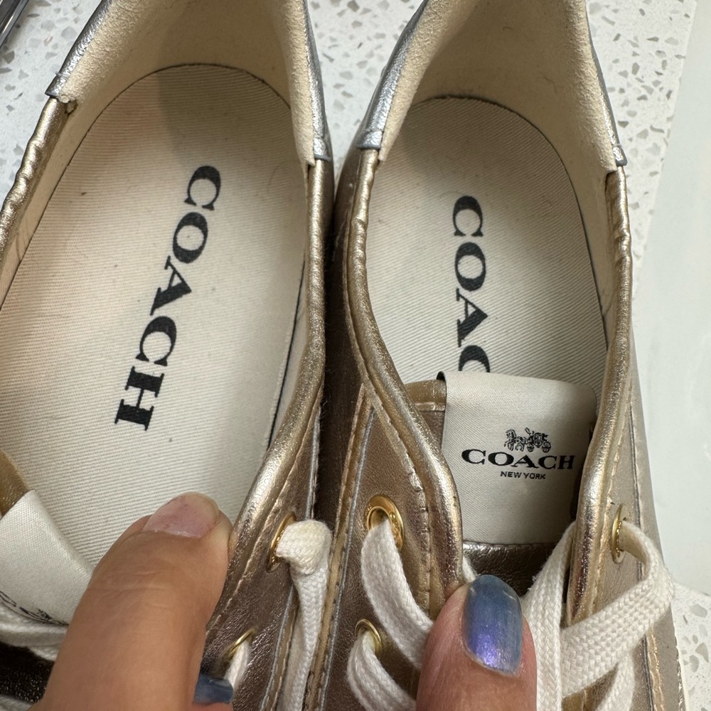 Coach Metallic Ladies running shoes!